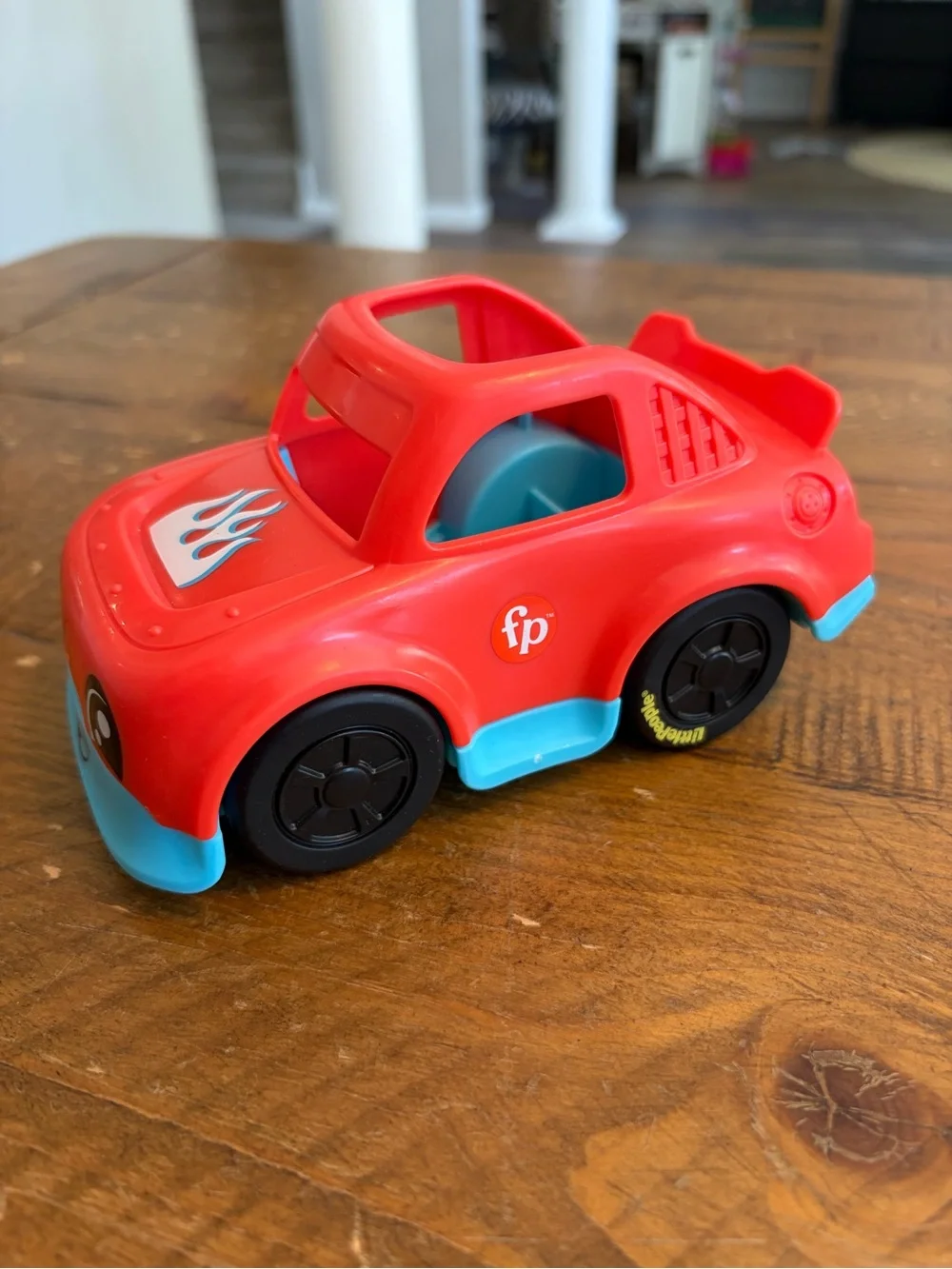 Fisher Price Little People red racing car as is